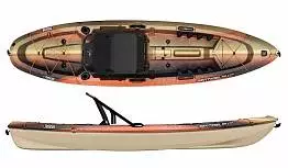 Каяк для рыбалки типа sit-on-top, оснащенный практичными рыболовными аксессуарами Pelican Sentinel 100XP Angler
